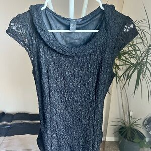 H&M Black Lace Blouse